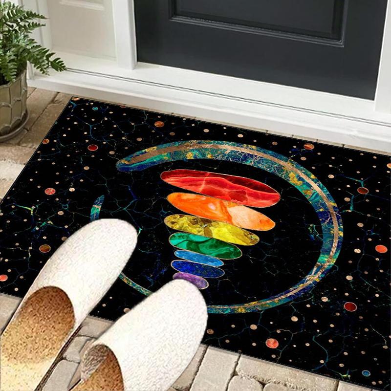 Chakra Balance Meditation Office Rug Chair Mat, Entryway Carpet, Suitable for Front Door, Bedroom, Living Room, Desk, Holiday Gift