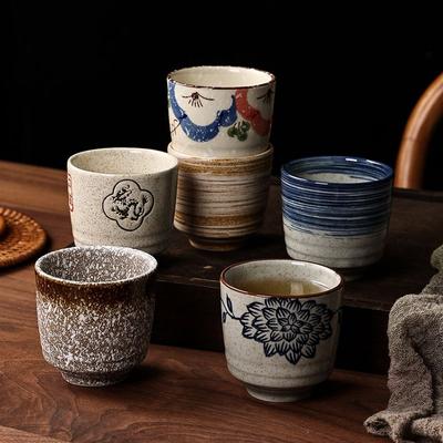 Japoński styl Hefeng, ręcznie malowana ceramiczna filiżanka do herbaty, filiżanka do wina, mała filiżanka do picia, el, odporna na ciepło, zagęszczona, domowa filiżanka do herbaty
