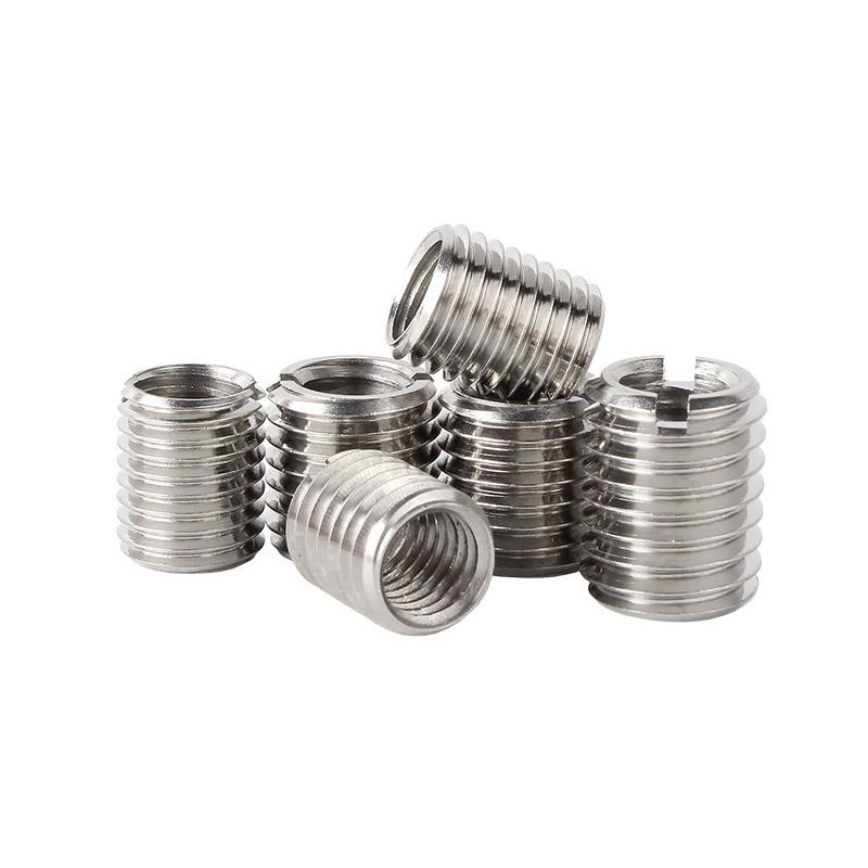 Stainless Steel Self-Tapping Threaded Insert with Small Slot for Internal and External Conversion