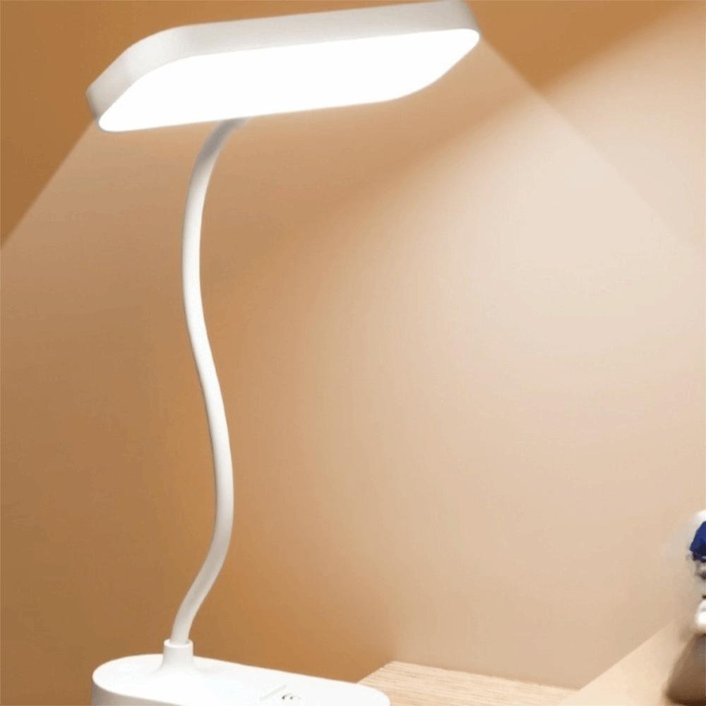 Flexible Bedroom Table Lamp Touch Dimming Reading Lamp with Clip Clamp Night Light School/Office