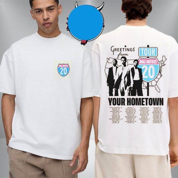 Jonas Brothers Greetings From Your Hometown Route 20 Tour 2026 Venue Tour Unisex XXXXL