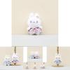 Adorable Plush Rabbit Keychain Cute Cartoon Bunny Pendant Soft Material For Bags