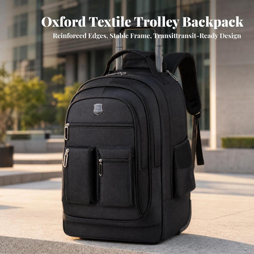 Wheeled Backpack Wear-Resistant School Bag with Wheels Spacious