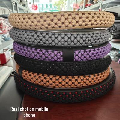 Universal Summer Ice Silk Steering Wheel Cover - Breathable, Dual-Season Use