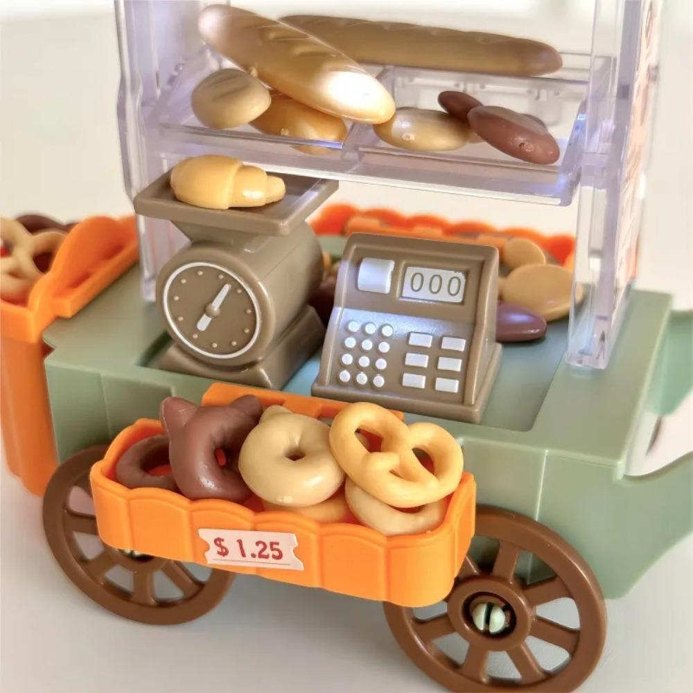 Colorful Ice Cream Truck Toy Luminous Children's Food Stand Truck Toy Mini Bread Truck  Children
