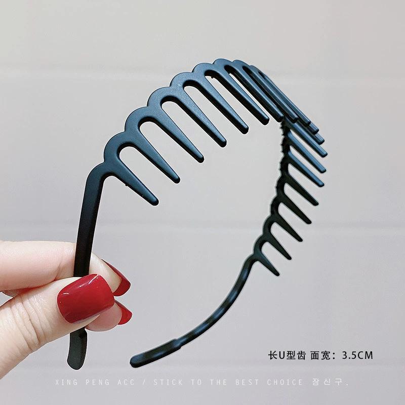 Women's Fashionable and Versatile Hairband for Going Out, Crushed Hairpin with Teeth, Non-slip Face Washing Headband Headdress