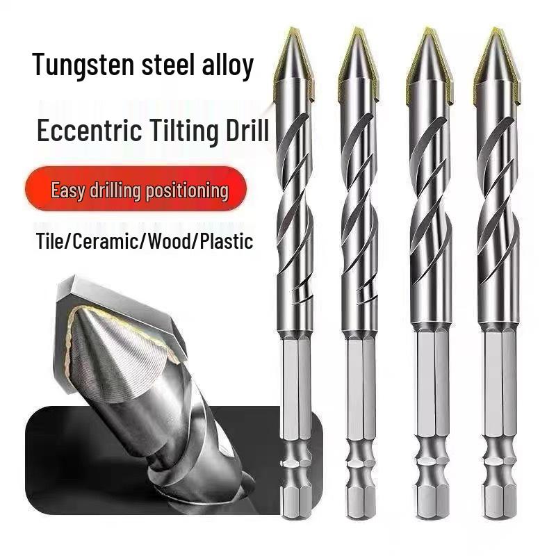 Multi-functional Eccentric Tile & Marble Drill Bit with Hex Shank