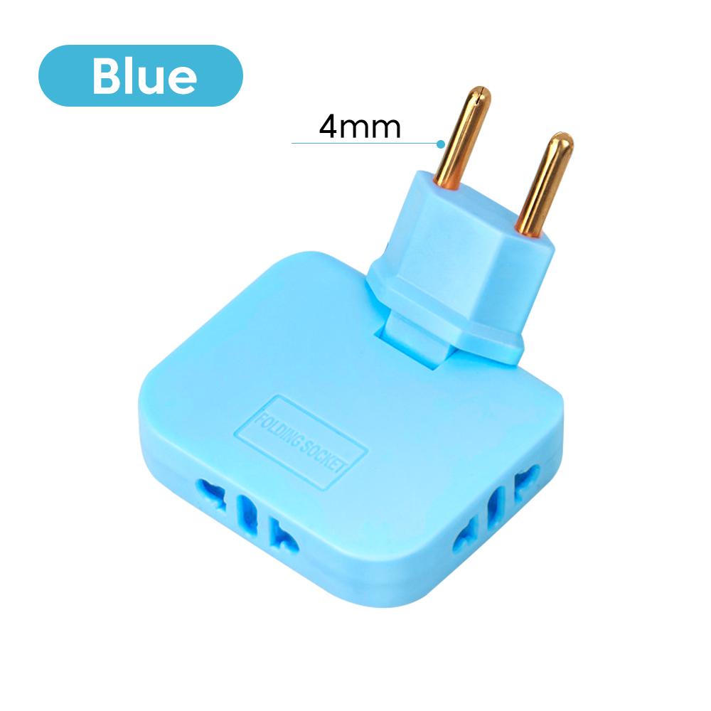 180° Rotatable Socket 3-in-1 EU Plug Converter 4.MM US To European Plug Power Adapter 4.8MM US To EU KR Electrical Socket Outlet