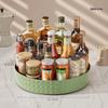 360° Rotating Transparent Condiment Storage Rack for Kitchen Table