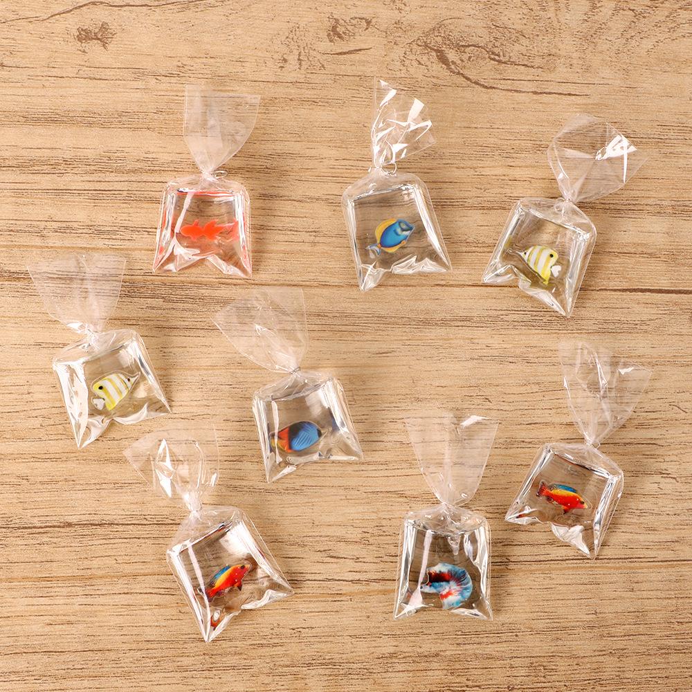 Goldfish Carp Resin Keychain Pendant: Creative DIY Mini Handbag Charm
