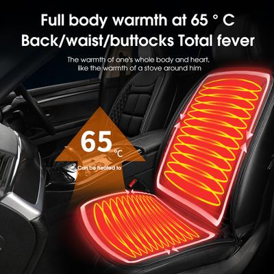 Car Heating Cushion for Winter Seat Heater Rear-mounted for Cars 12V/24V 45℃-65℃ 10-second Fast Heating Universal Car Seat Heate