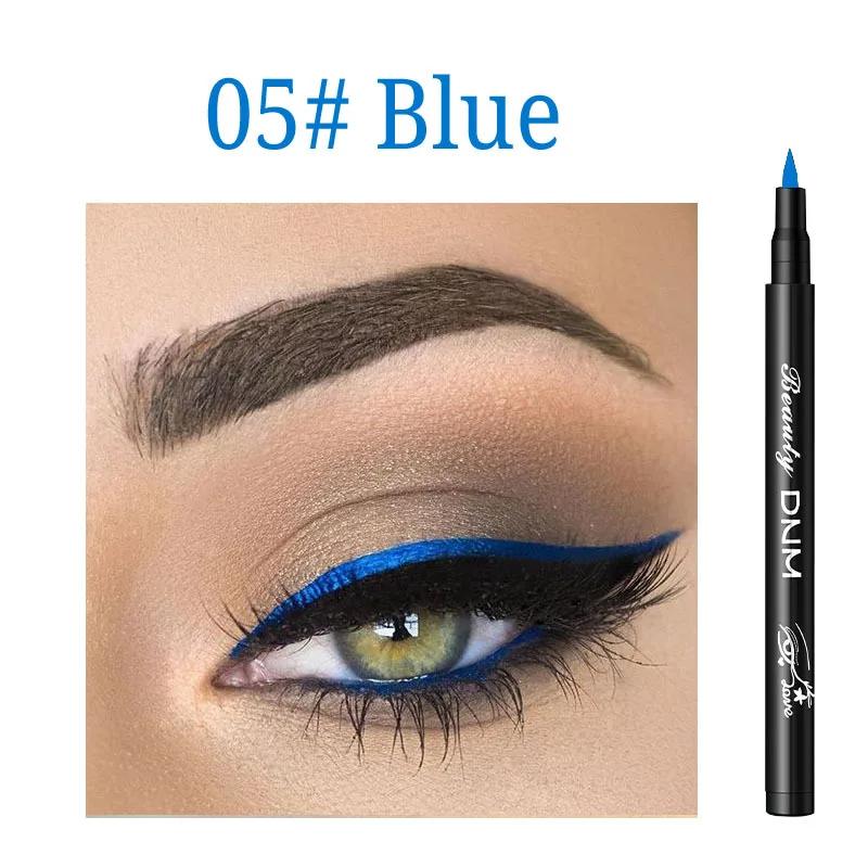 12-Color Matte Eyeliner Easy-To-Pigment Smooth Liquid Eyeliner Pen Non-Smudge Long-Lasting Fine Nib Liner Makeup Quick-Drying