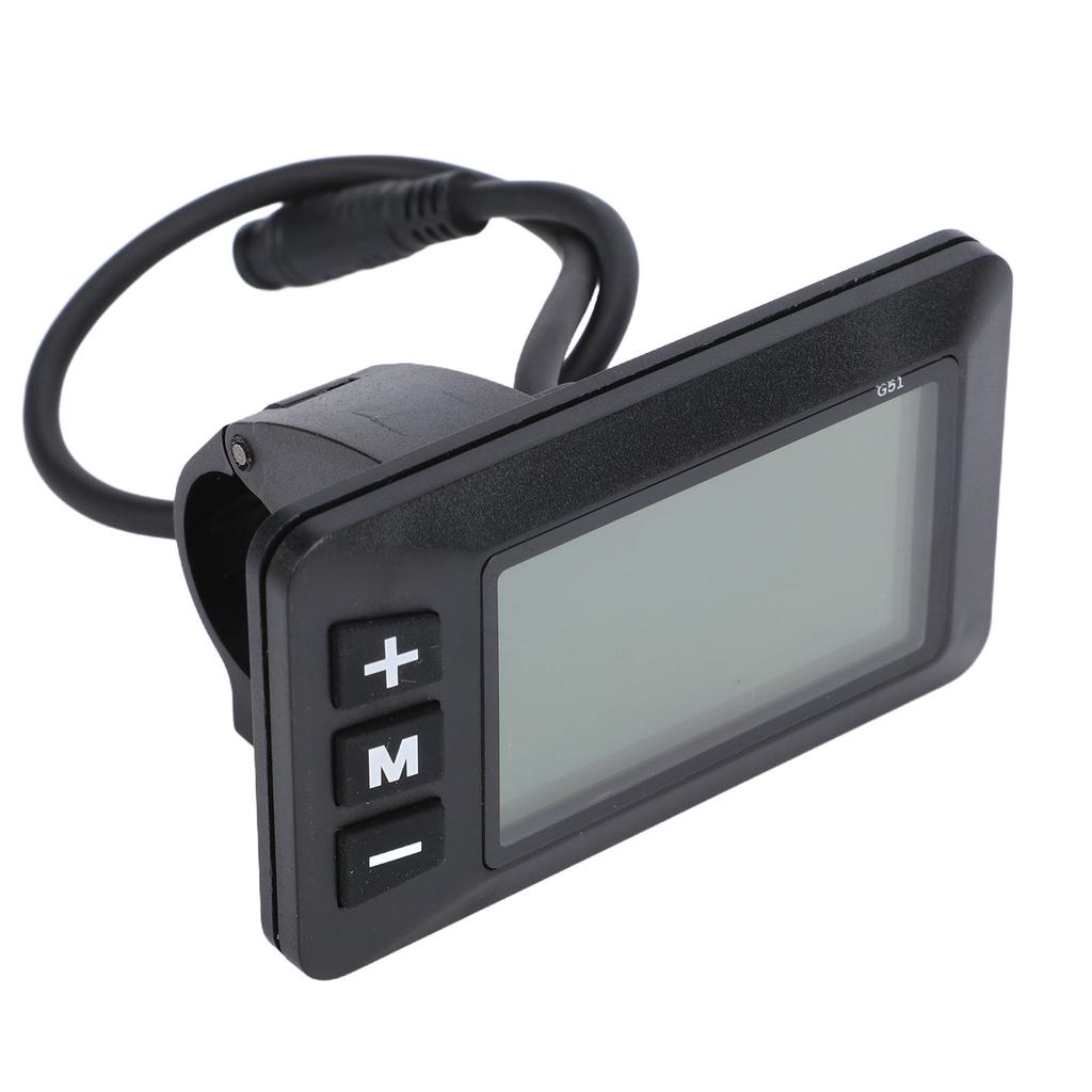 Electric Bike LCD Display Panel with G51 6P Water Proof Connector Speed Battery Level Display for Scooter Cycling