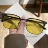 Fashion Night Vision Myopia Glasses for Men Half Frame Outdoor Driving Neutral Day Night Dual-use Glasses Goggle Shades