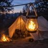 Flame Lights Camping Light USB Rechargeable Hanging Lantern Solar Powered Outdoor Lights  Camping