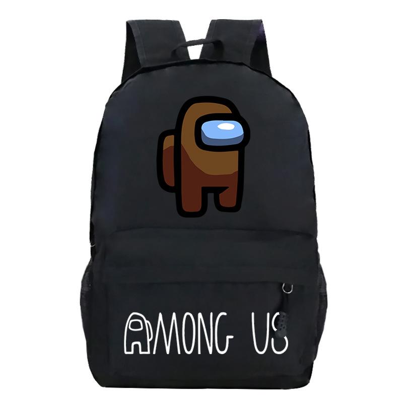 Among Us Game Merchandise Cartoon Print Student Bag + Oblique Span Bag + Shoulder Bag Combination