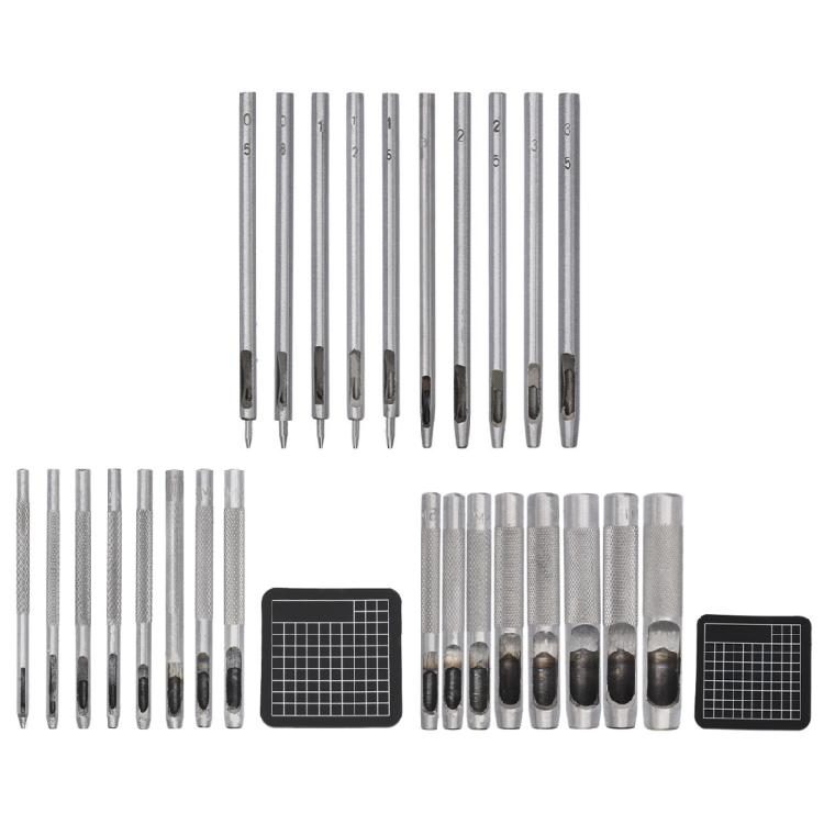 1-13mm Round Hole Punch Cutter Punch Tool Set Stainless Steel Hole Punch Set Practical Leather Punch Tool