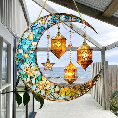 Acryl-Türschild, dekorative Hängedekoration, Stern, Mond, Blume, 2D-Muster, Schlafzimmer, Wandkunst, Schild, Wohnzimmer, Schlafzimmer, Dekor