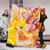 1pc W-Winx Club Theme Blanket - Digital Print, Polyester, Cozy for All Seasons, Perfect for Outdoor, and Travel