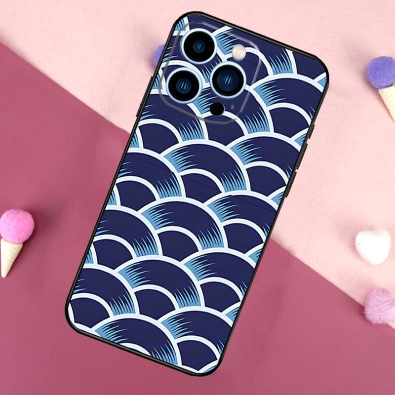 Japanese Style Floral Texture Case For iPhone 16e 16 15 Pro Max 11 12 13 Mini 14 15 Pro Max 15 Plus XR Phone Back Cover