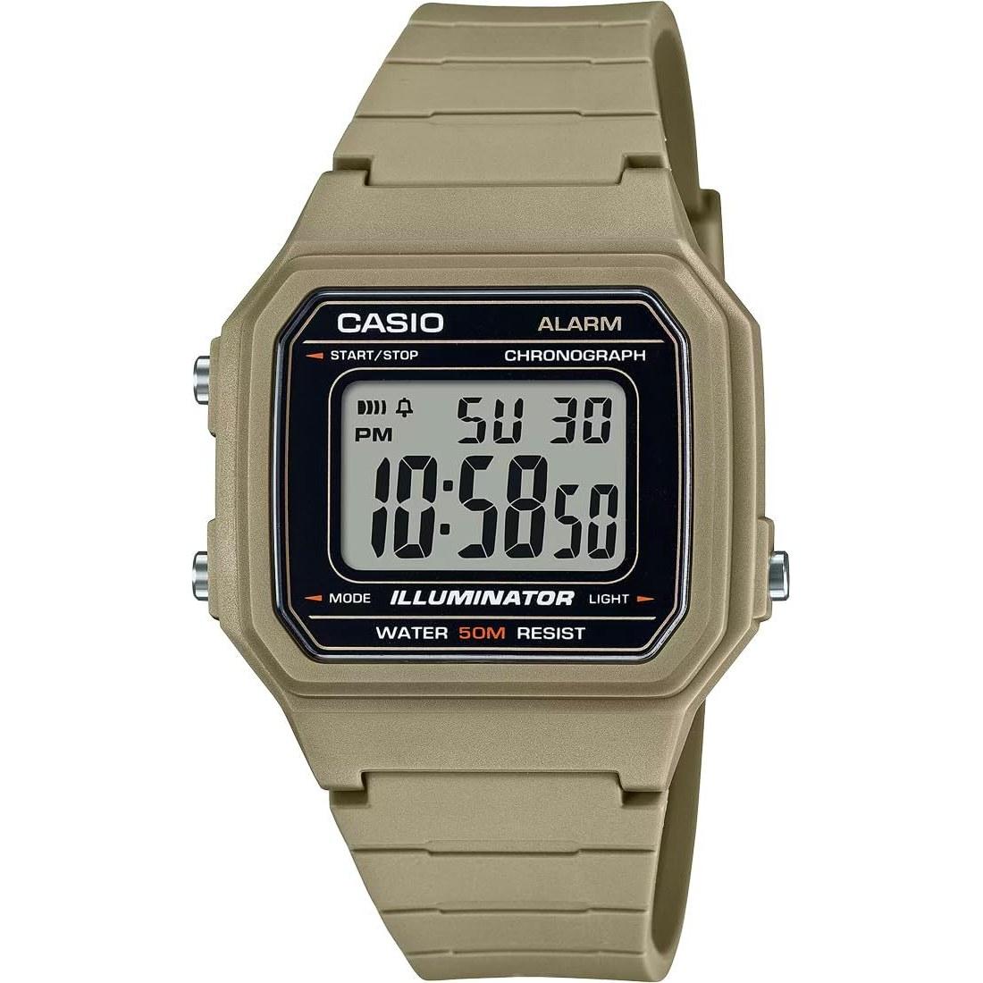 CASIO Standard Digital Mens Watch W-217H-5AV Khaki Overseas Model