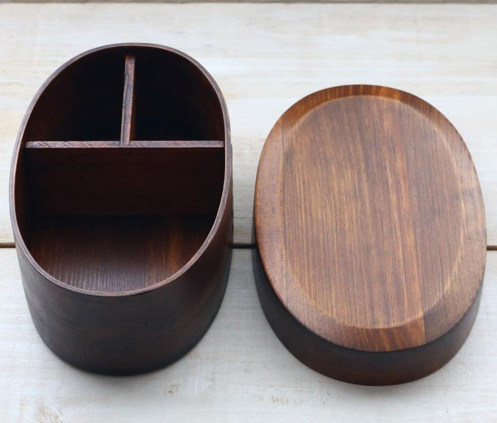 Wooden Lunch 17cm x 11cm x Suri Lacquer Current Model j-kitchens Humidity-Regulating Box, 6.5cm, 500ml, Finish,