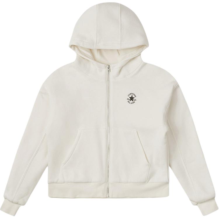 

New Converse Jackets Women s White 10027936-A01 M