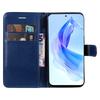 For Honor 90 Lite 5G/Honor X50i 5G Case Solid Color Leather Mobile Cover Wallet Stand with Strap