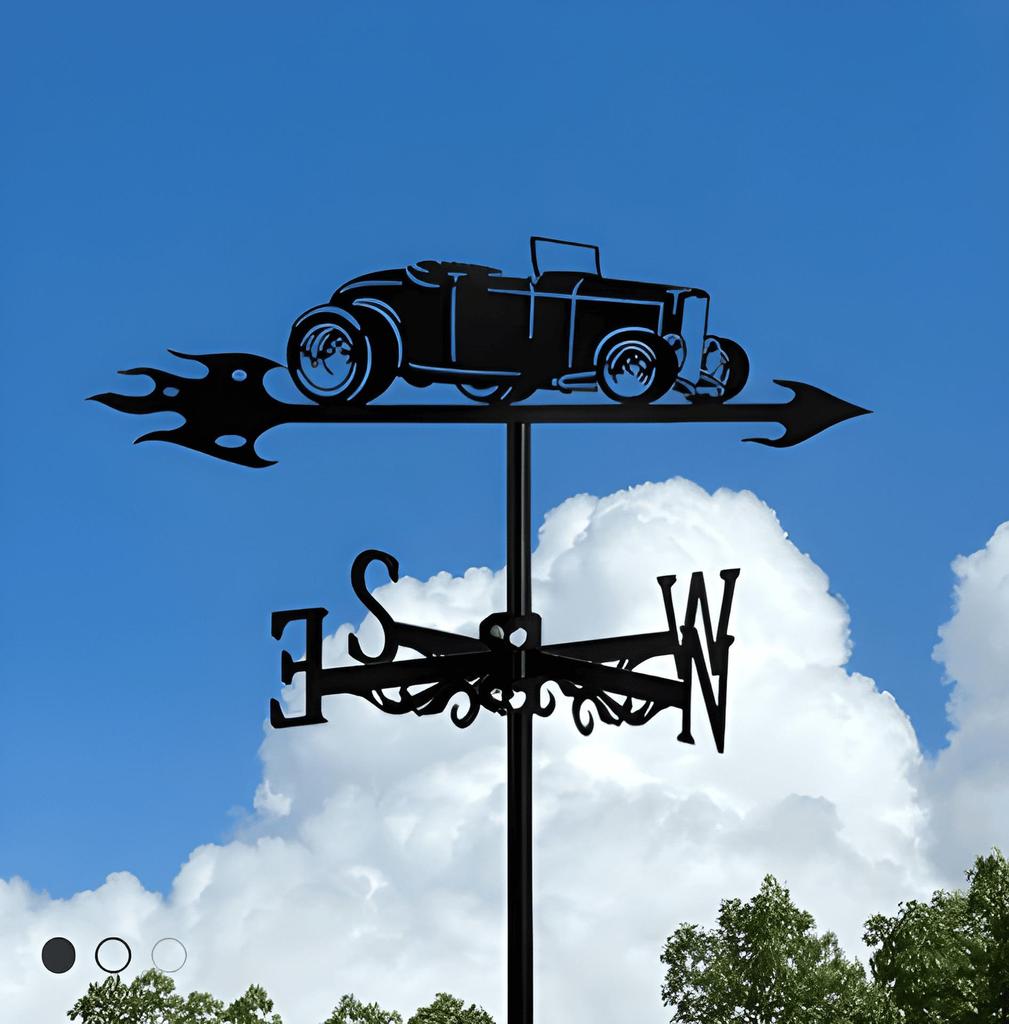 Decorative Iron Weather Vane - Outdoor Metal Roof Ornament