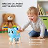 New Funny RC Robot Cat Stunt Cat Voice Command Programmable Touch Music Song Electronic Robot for Kids Toys Simulated Pet Gift