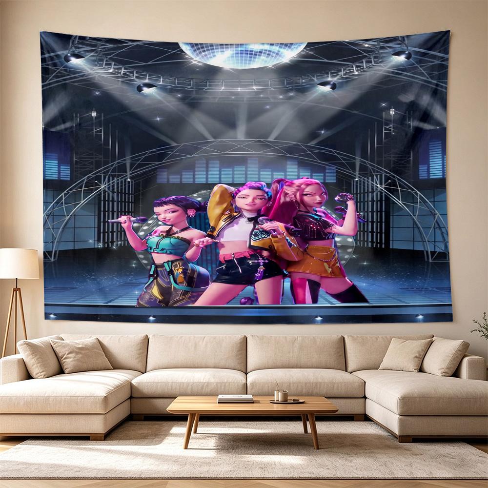 Huntrx Cyberpunk Fashion Large Size Wall Tapestry, Room Aesthetic Decor for Living Room Party Background,Perfect Gift