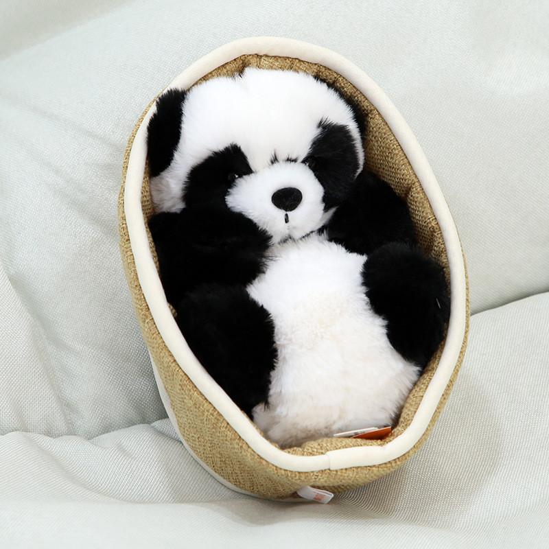 Süßes Waschbär-Stofftier Panda Kuscheltier Puppe Weiches Kreatives Geschenk für Hundebett