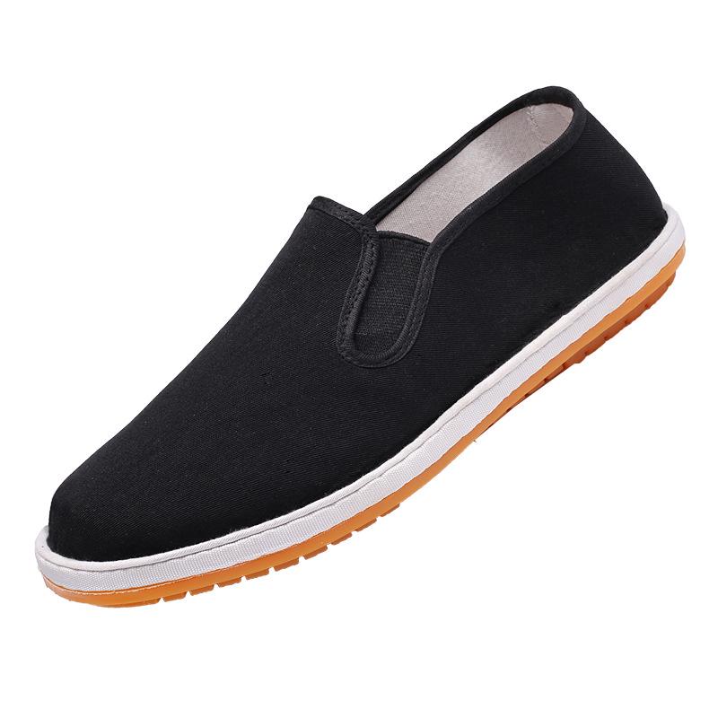 Xishan Cloth Shoes: Spring/Autumn Black Casual Unisex Handmade Slip-Ons with Beef Tendon Sole