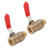 2Pcs Ball Valve 1 4 2 Points Multilayer Silicone Corrosion Resistance Durable Air Compressor Accessories