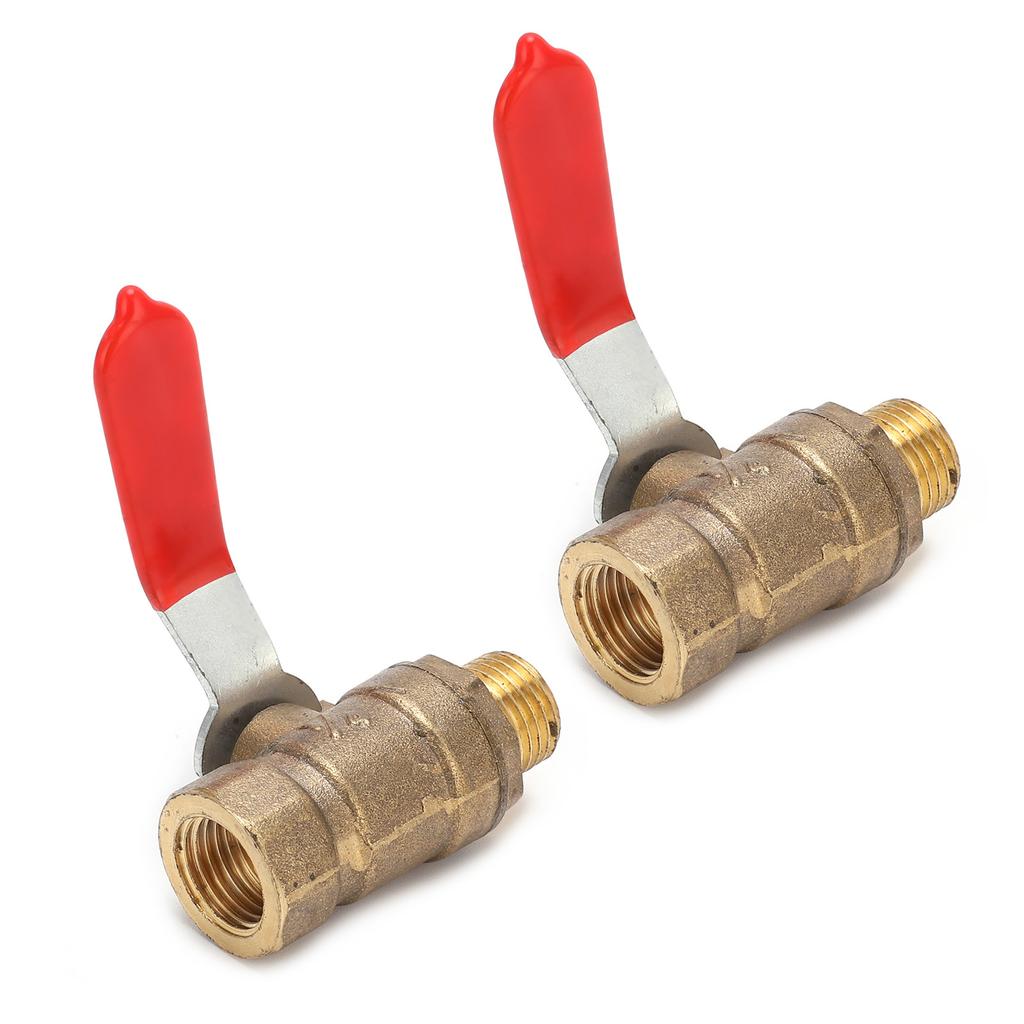 2Pcs Ball Valve 1 4 2 Points Multilayer Silicone Corrosion Resistance Durable Air Compressor Accessories