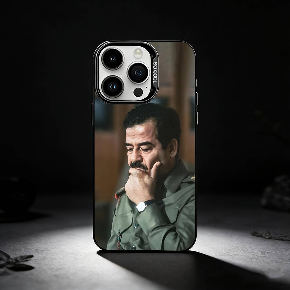 S-Saddam H-Hussein  Phone Case For iPhone 17,16,15,14,13,12,11 Plus,Pro Max,XS,Colored silver phone case