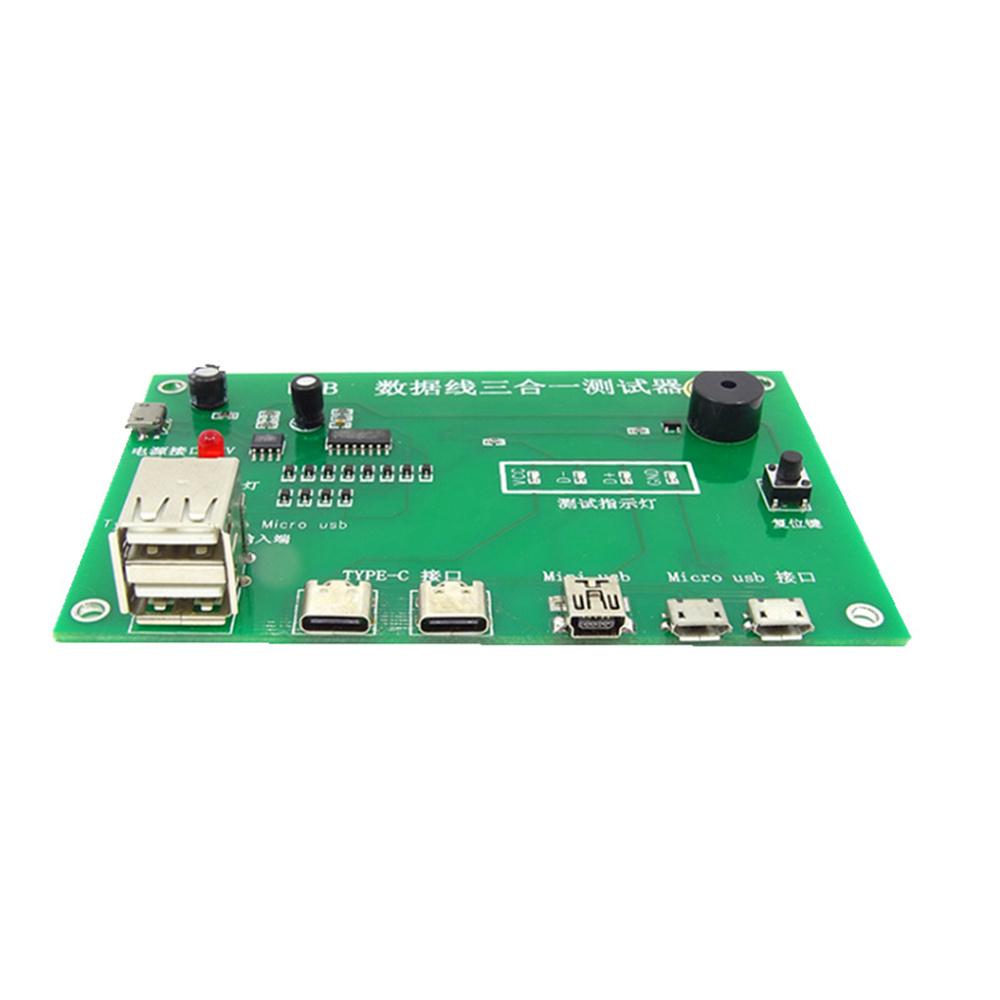 USB cable Tester, charging cable testing card, type-C, mini usb, micro pcb board, data cable testing card