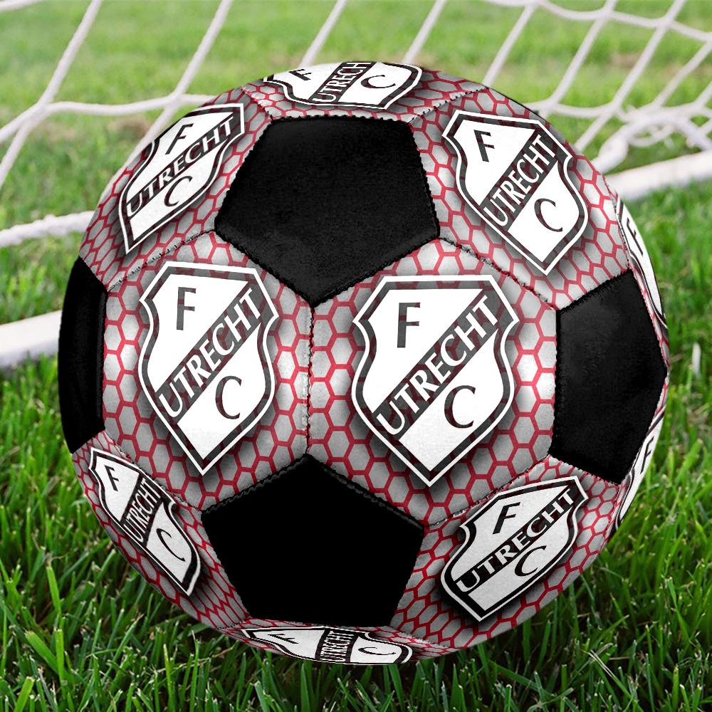 F C Utrecht Indoor Soccer Ball Colorful Machine Stitched PVC Size 5 Team Training Competition Ready Durable High-Bounce Cool Sports Gift