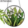 Acrylic Lily of the Valley Suncatcher Stained Glass Effect Window Hanging Ornament Flower Lover Gifts