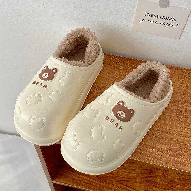 Waterproof Cotton Slippers for Women In Winter Suitable for Indoor and Outdoor Wear Warm and Plush