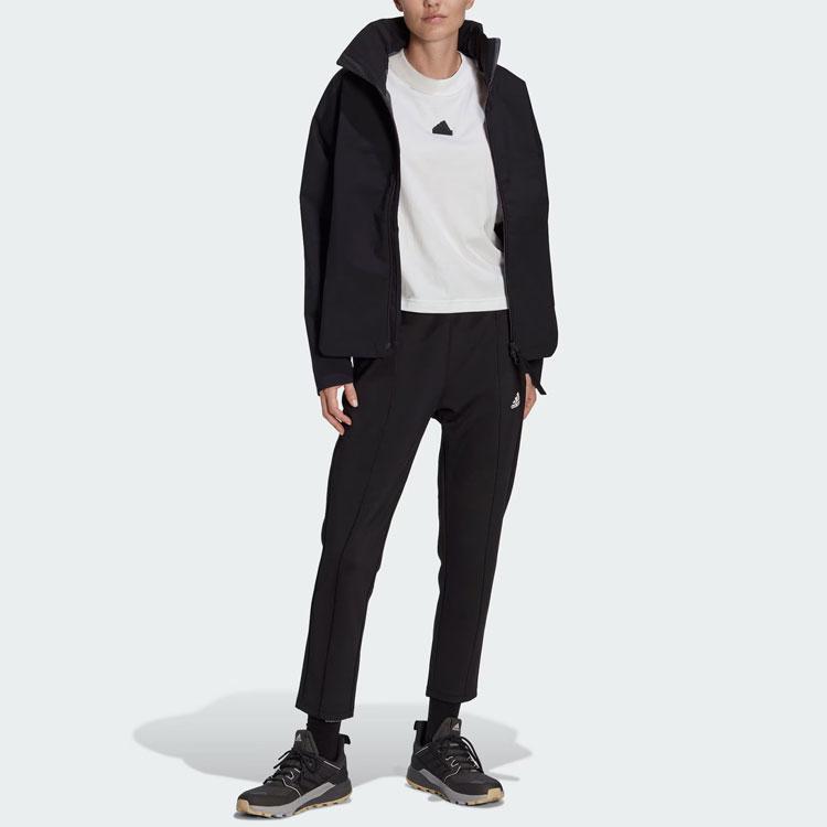 Adidas Myshelter Rain.Rdy Jacket Reflective Logo Sports Casual Hooded Jacket Women Jacket Black HT8774