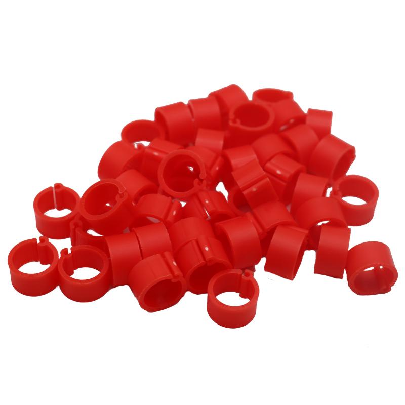 100 Peças 8mm Diâmetro Interno 7mm Altura Anéis de Pé de Pássaro 10 Cores Sem Texto Anel de Identificação de Papagaio Pombo Transportadores de Pássaros