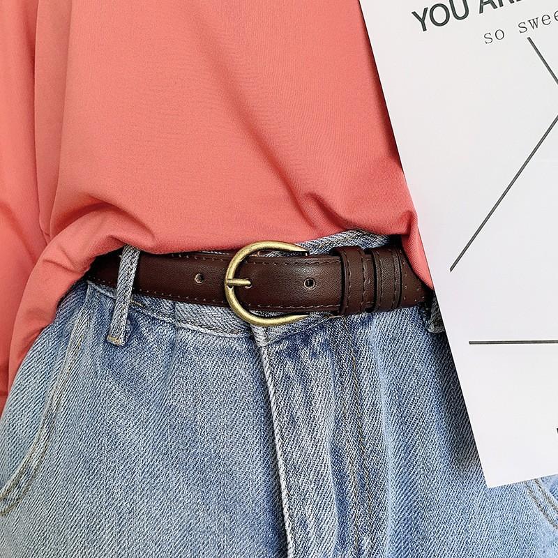 

The Design Sense Is Niche, with A Small Belt for Women. The New Women s Denim Belt Is Versatile, Fine, Retro, and Decorated In Brown 105