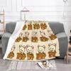 Korilakkuma Driving A Rilakkuma Car Blankets Fleece Textile Decor Kawaii Japan Soft Throw Blanket for Bedding Outdoor Bedspreads
