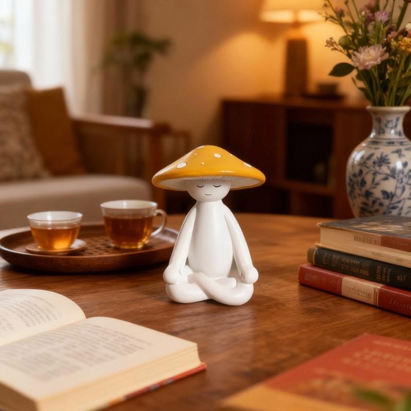 Garden Statue Fairys Garden Accessories Centrepieces Meditations Mushroom Figurines Sculptures Miniature Landscape Decors
