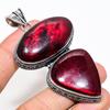 Natural Red Labradorite Gemstone 925 Sterling Silver Jewelry Pendant 3.07" AP-14013