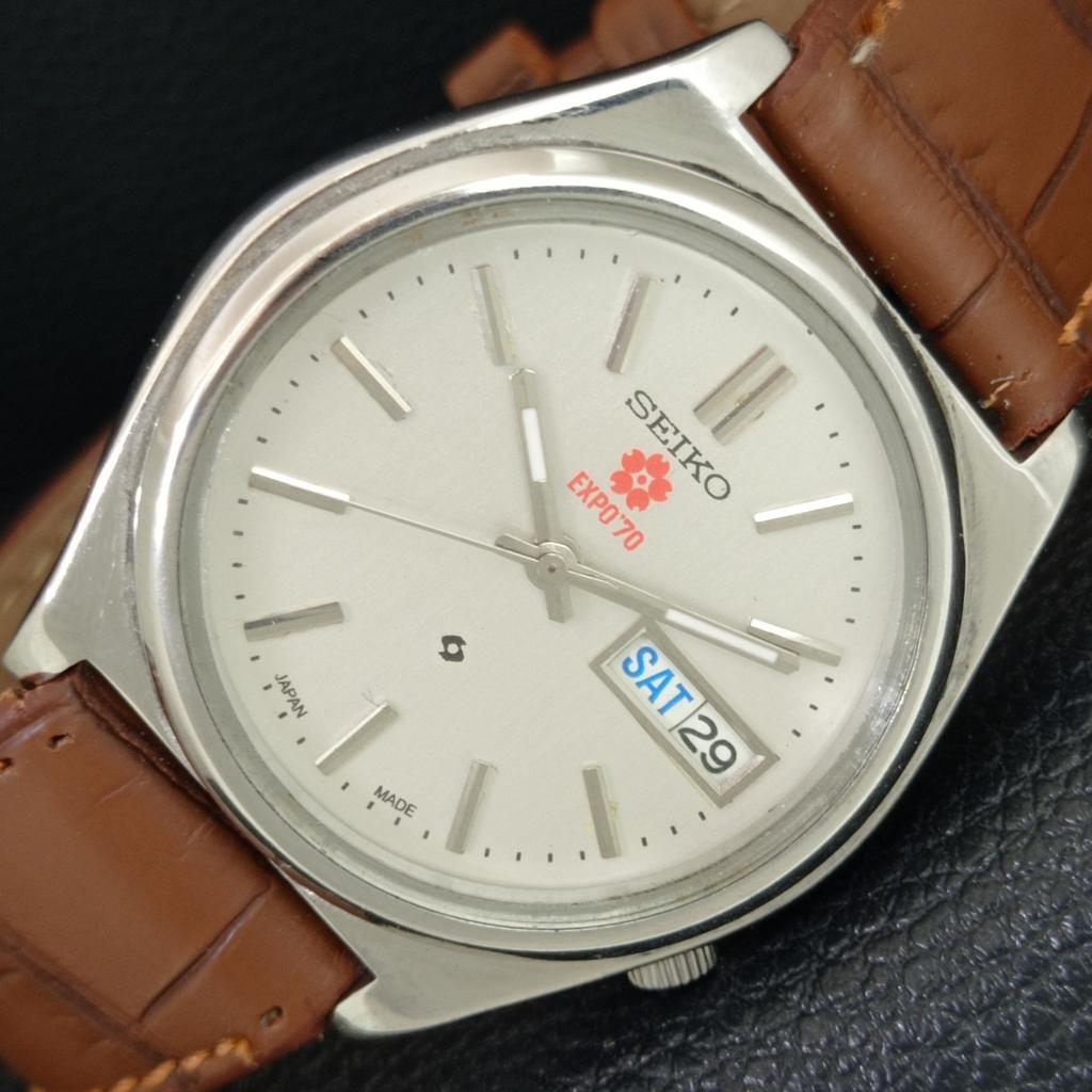 VINTAGE SEIKO EXPO 70 AUTOMATIC 7S26A JAPAN MENS SILVER DIAL WATCH a708730-1
