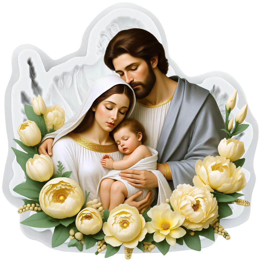 Jesus Silicone Mold Jesus Family Fondant Molds Cake Decorating Tools Cupcake Topper Candy Resin Clay Chocolate Gumpaste Mold