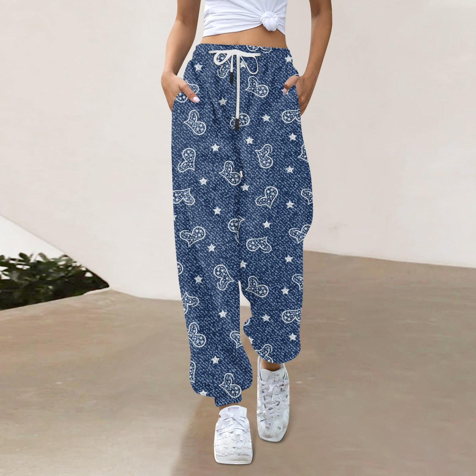 

Женские повседневные модные спортивные штаны с имитацией джинсовой ткани и повседневные брюки S