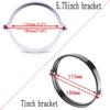 Universal 5.75 Inch Aluminum Round Headlight Housing Headlamp Trim Ring Mount Bracket Motorcycles
